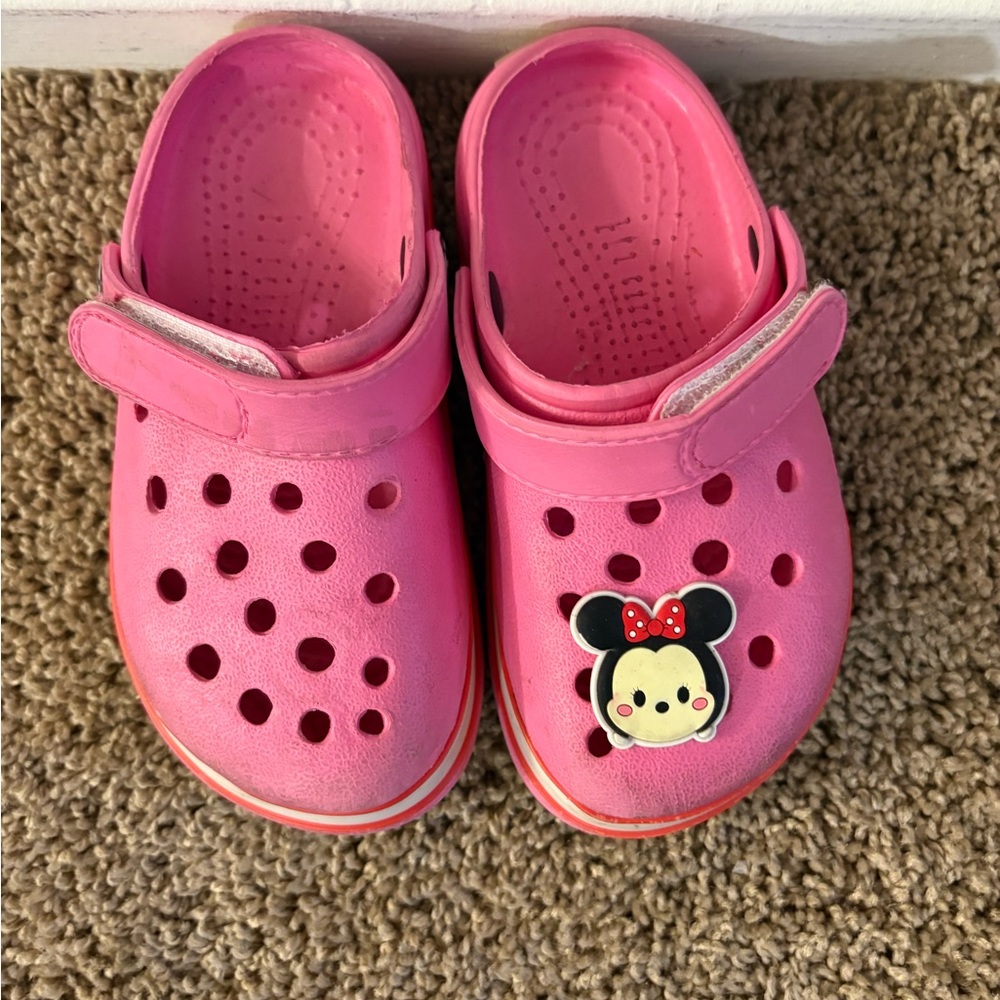 Kids Pink Clogs with Character Charm